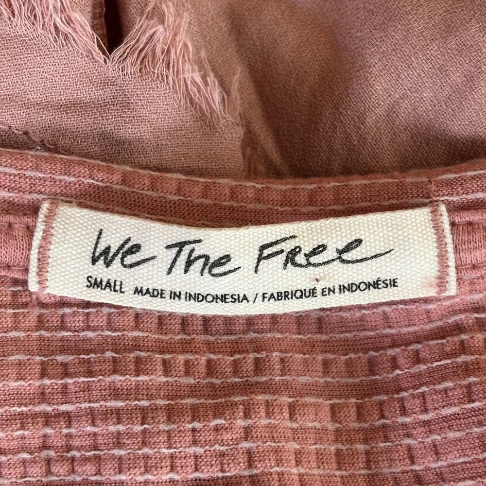 We The Free Coming In Hot Long Sleeve Tunic Trapeze Hem V Neck Oversized Size S - Picture 7 of 13